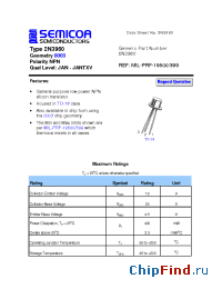 Datasheet 2N3960 manufacturer Semicoa